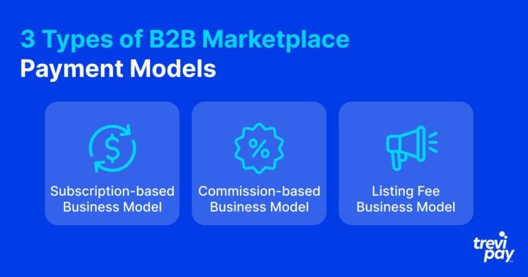 3 types of B2B marketplace payment models