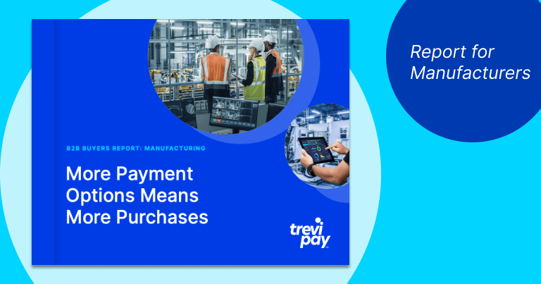 cover of the trevipay b2b buyer report for manufacturers