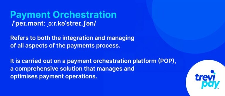 payment orchestration definition with TreviPay branding