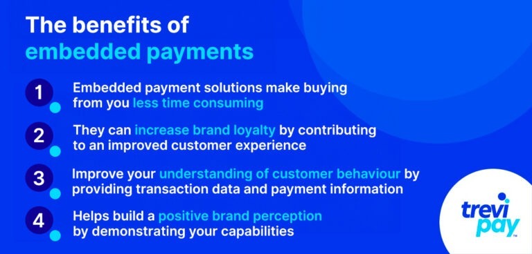 numbered list of benefits of embedded payments