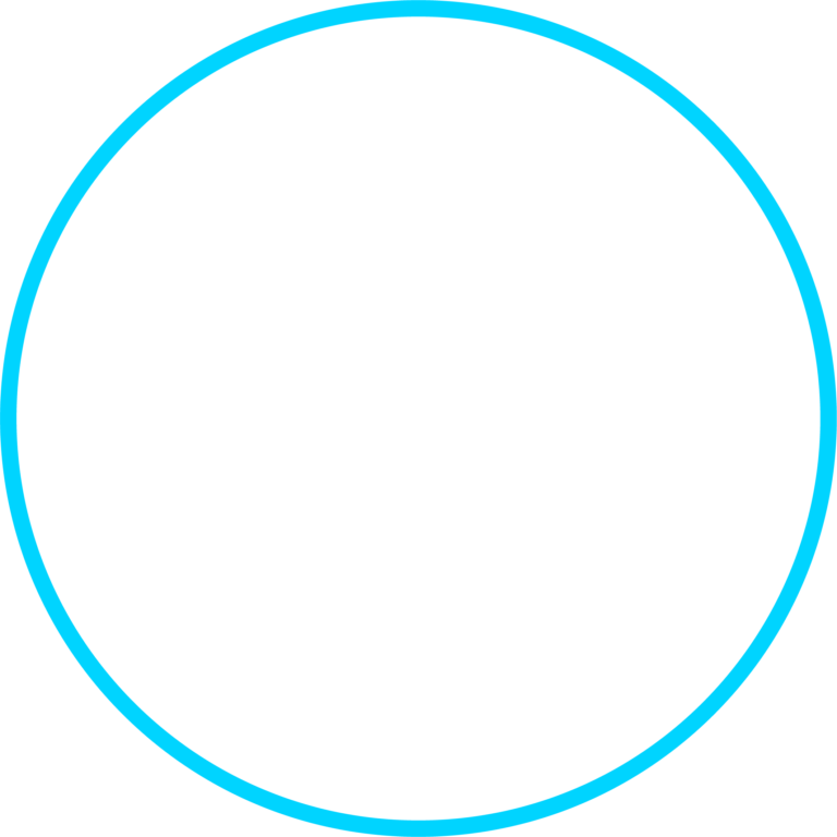 thin light blue outline of a circle