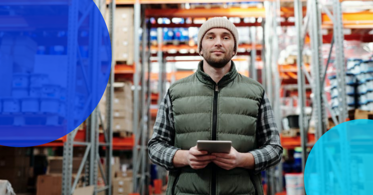 man in warehouse